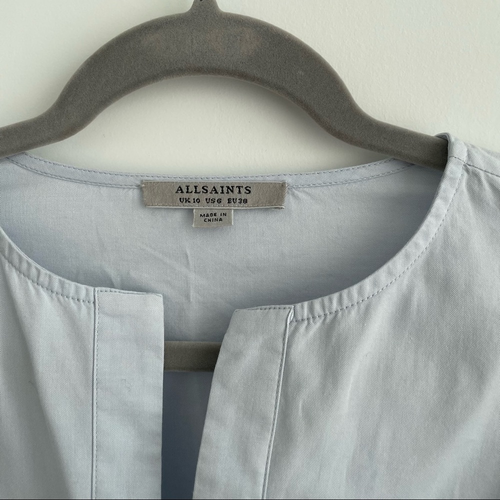 All Saints Blue Ruffle Bottom Dress - Picture 5 of 8